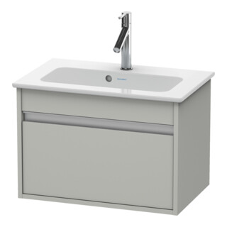Duravit Meuble sous-lavabo Ketho Compact 60x38,5 cm, béton gris, 1 tiroir, suspendu