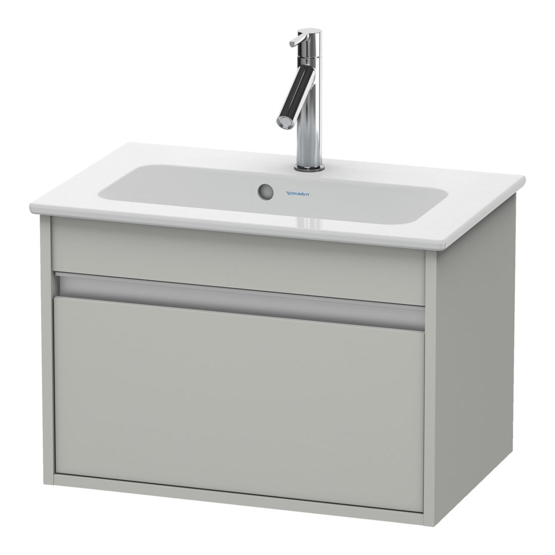 Duravit Meuble sous-lavabo Ketho Compact 60x38,5 cm, béton gris, 1 tiroir, suspendu