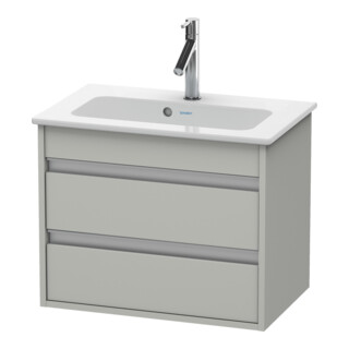 Duravit Meuble sous-lavabo Ketho Compact 60x38,5 cm, béton gris, 2 tiroirs, suspendu