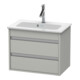 Duravit Meuble sous-lavabo Ketho Compact 60x38,5 cm, béton gris, 2 tiroirs, suspendu-1