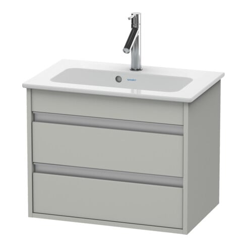 Duravit Meuble sous-lavabo Ketho Compact 60x38,5 cm, béton gris, 2 tiroirs, suspendu
