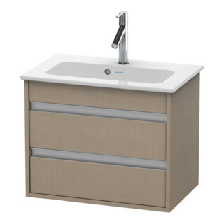 Duravit Meuble sous lavabo Ketho Compact 60x38,5 cm, blanc, 2 tiroirs, suspendu