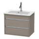 Duravit Meuble sous-lavabo Ketho Compact 60x38,5 cm, blanc mat, 2 tiroirs, suspendu-1