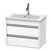 Duravit Meuble sous lavabo Ketho Compact 60x38,5 cm, blanc mat, 2 tiroirs, suspendu