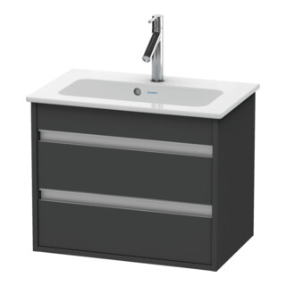 Duravit Meuble sous-lavabo Ketho Compact 60x38,5 cm, graph ma, 2 tiroirs, suspendu