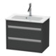 Duravit Meuble sous-lavabo Ketho Compact 60x38,5 cm, graph ma, 2 tiroirs, suspendu-1