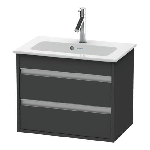Duravit Meuble sous-lavabo Ketho Compact 60x38,5 cm, graph ma, 2 tiroirs, suspendu
