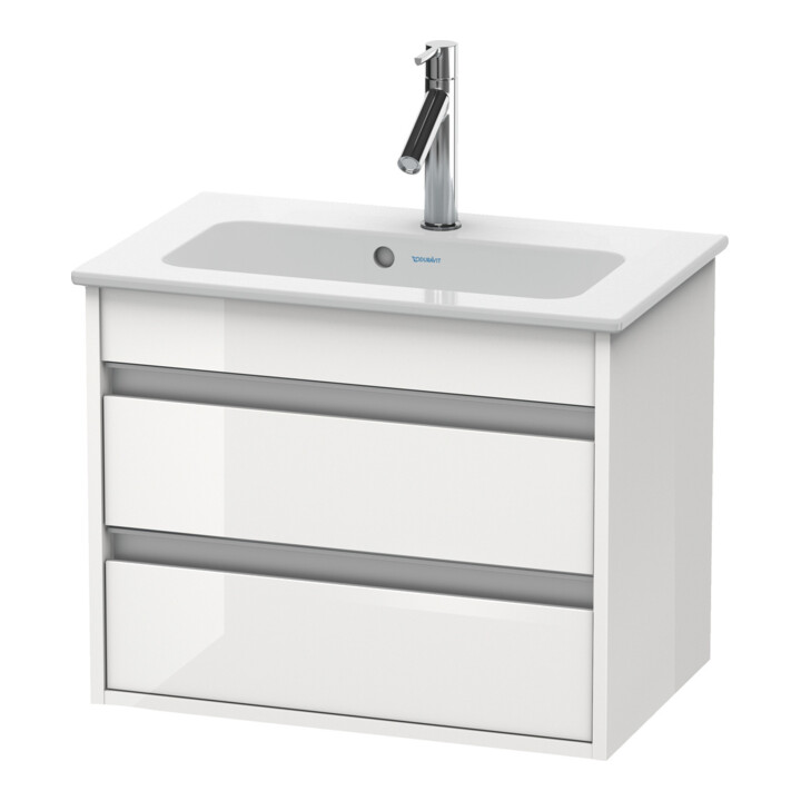 Duravit Meuble sous-lavabo Ketho Compact 60x38,5 cm, graph ma, 2 tiroirs, suspendu