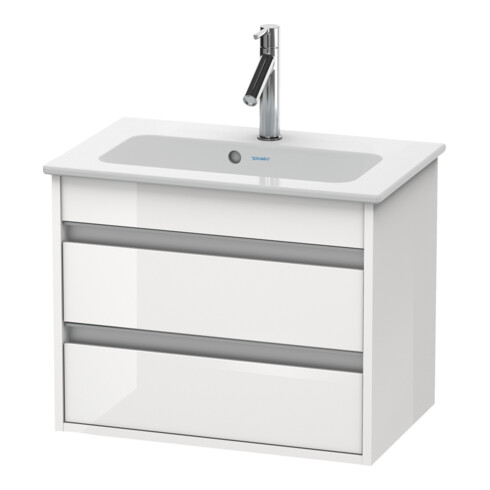 Duravit Meuble sous-lavabo Ketho Compact 60x38,5 cm, graph ma, 2 tiroirs, suspendu
