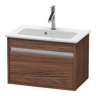 Duravit Meuble sous-lavabo Ketho Compact 60x38,5 cm, noyer foncé, 1 tiroir, suspendu