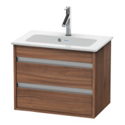 Duravit Meuble sous-lavabo Ketho Compact 60x38,5 cm, noyer naturel, 2 tiroirs, suspendu-1