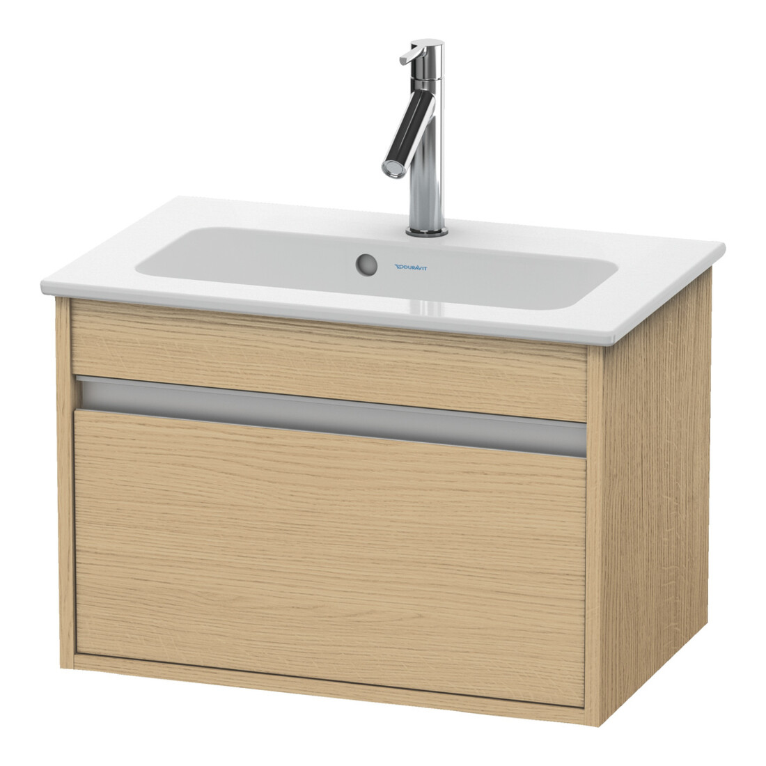 Duravit Meuble sous lavabo Ketho Compact 60x38,5 cm, œuf naturel, 1 tiroir, suspendu