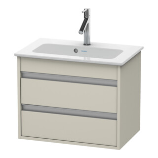 Duravit Meuble sous-lavabo Ketho Compact 60x38,5 cm, Taupe, 2 tiroirs, suspendu