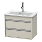 Duravit Meuble sous-lavabo Ketho Compact 60x38,5 cm, Taupe, 2 tiroirs, suspendu