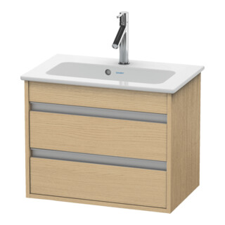 Duravit Meuble sous-lavabo Ketho Compact 60x38,5cm, chêne naturel, 2 tiroirs, suspendu