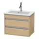 Duravit Meuble sous-lavabo Ketho Compact 60x38,5cm, chêne naturel, 2 tiroirs, suspendu-1