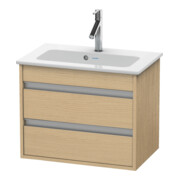 Duravit Meuble sous-lavabo Ketho Compact 60x38,5cm, chêne naturel, 2 tiroirs, suspendu