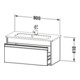 Duravit Meuble sous-lavabo Ketho Compact 80x38,5 cm, bas, 1 tiroir, suspendu