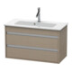 Duravit Meuble sous lavabo Ketho Compact 80x38,5 cm, beige, 2 tiroirs, suspendu-1