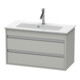 Duravit Meuble sous lavabo Ketho Compact 80x38,5 cm, béton gris, 2 tiroirs, suspendu-1