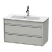 Duravit Meuble sous lavabo Ketho Compact 80x38,5 cm, béton gris, 2 tiroirs, suspendu