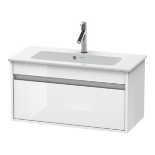 Duravit Meuble sous-lavabo Ketho Compact 80x38,5 cm, blanc brillant, 1 tiroir, suspendu