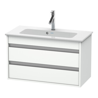Duravit Meuble sous-lavabo Ketho Compact 80x38,5 cm, blanc mat, 2 tiroirs, suspendu