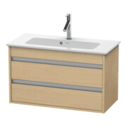 Duravit Meuble sous lavabo Ketho Compact 80x38,5 cm, chêne naturel, 2 tiroirs, suspendu-1