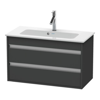 Duravit Meuble sous-lavabo Ketho Compact 80x38,5 cm, graph ma, 2 tiroirs, suspendu