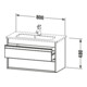 Duravit Meuble sous-lavabo Ketho Compact 80x38,5 cm, graph ma, 2 tiroirs, suspendu