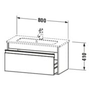 Duravit Meuble sous-lavabo Ketho Compact 80x38,5 cm, noyer foncé, 1 tiroir, suspendu-3