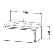 Duravit Meuble sous lavabo L-Cube 102x46,9 cm, blanc brillant, 1 tiroir, suspendu-4