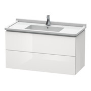 Duravit Meuble sous lavabo L-Cube 102x46,9 cm, blanc brillant, 2 tiroirs, suspendu-1