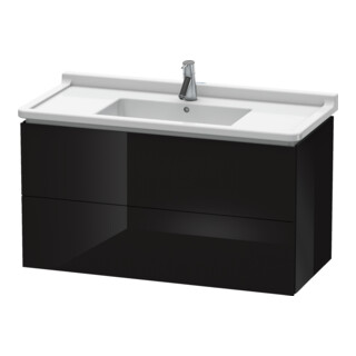Duravit Meuble sous-lavabo L-Cube 102x46,9 cm, blanc brillant, 2 tiroirs, suspendu