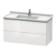 Duravit Meuble sous lavabo L-Cube 102x46,9 cm, blanc brillant, 2 tiroirs, suspendu-1