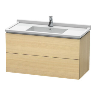 Duravit Meuble sous lavabo L-Cube 102x46,9 cm, blanc méd., 2 tiroirs, suspendu