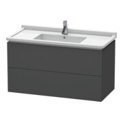 Duravit Meuble sous lavabo L-Cube 102x46,9 cm, graph ma, 2 tiroirs, suspendu
