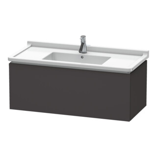 Duravit Meuble sous lavabo L-Cube 102x46,9 cm, graphite mat, 1 tiroir, suspendu