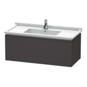 Duravit Meuble sous lavabo L-Cube 102x46,9 cm, graphite mat, 1 tiroir, suspendu