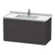 Duravit Meuble sous lavabo L-Cube 102x46,9 cm, graphite mat, 2 tiroirs, suspendu-1