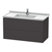 Duravit Meuble sous lavabo L-Cube 102x46,9 cm, graphite mat, 2 tiroirs, suspendu-1