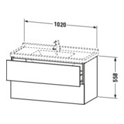 Duravit Meuble sous lavabo L-Cube 102x46,9 cm, lei, 2 tiroirs, suspendu-3