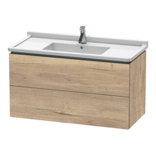 Duravit Meuble sous lavabo L-Cube 102x46,9 cm, œuf marbré, 2 tiroirs, suspendu