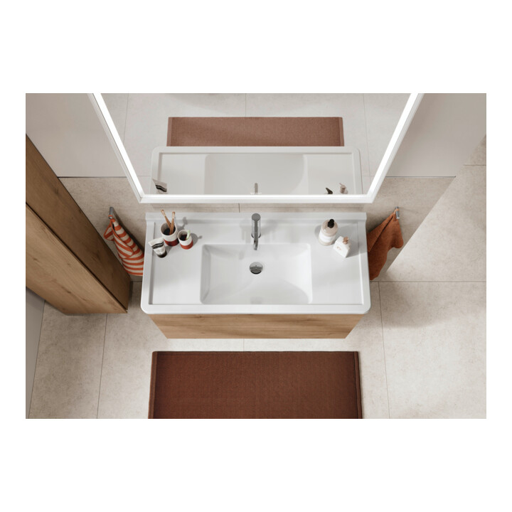 Duravit Meuble sous lavabo L-Cube 102x46,9 cm, œuf marbré, 2 tiroirs, suspendu