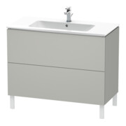 Duravit Meuble sous-lavabo L-Cube 102x48,1 cm, béton gris, 2 tiroirs, sur pied