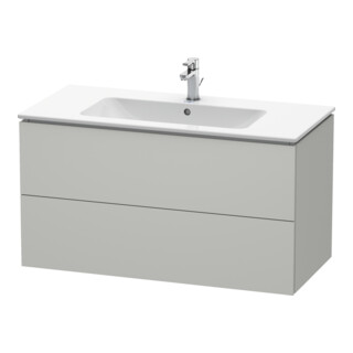 Duravit Meuble sous-lavabo L-Cube 102x48,1 cm, béton gris, 2 tiroirs, suspendu