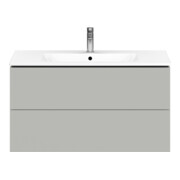 Duravit Meuble sous-lavabo L-Cube 102x48,1 cm, béton gris, 2 tiroirs, suspendu-2