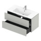 Duravit Meuble sous-lavabo L-Cube 102x48,1 cm, béton gris, 2 tiroirs, suspendu-2