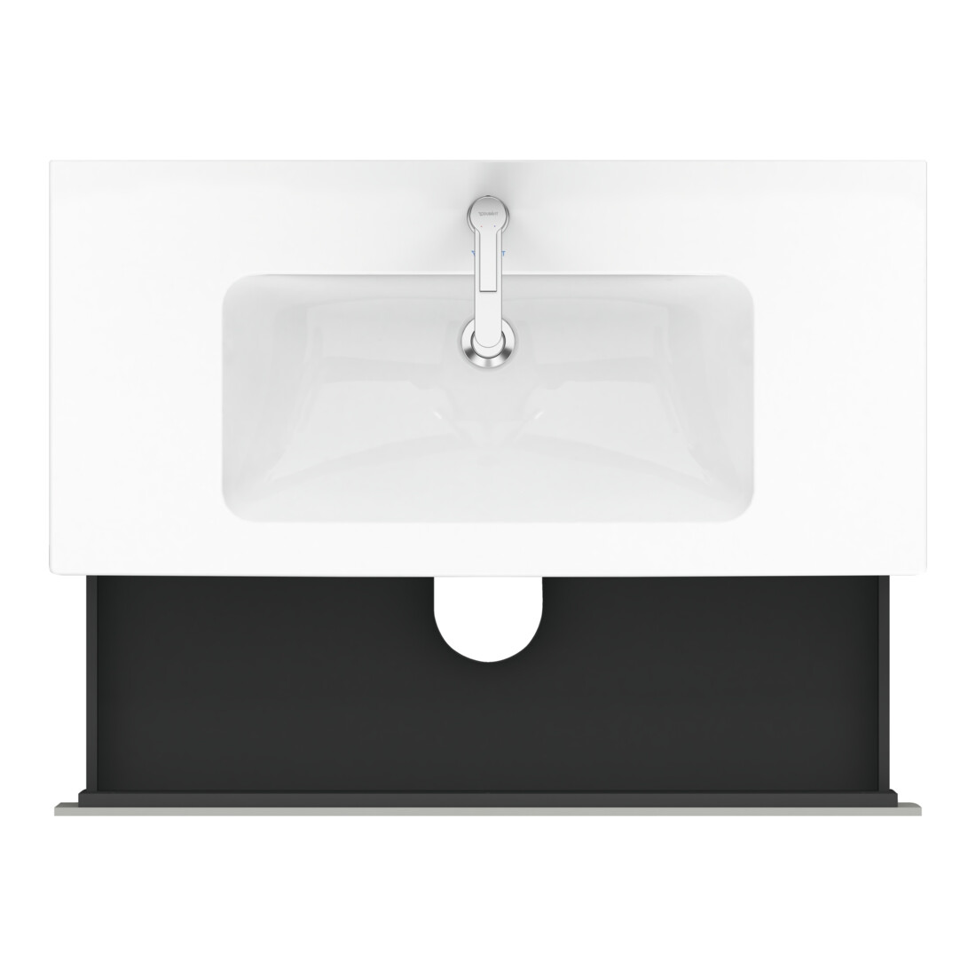 Duravit Meuble sous-lavabo L-Cube 102x48,1 cm, béton gris, 2 tiroirs, suspendu