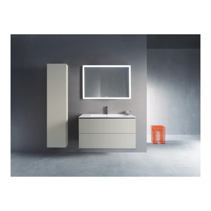 Duravit Meuble sous-lavabo L-Cube 102x48,1 cm, béton gris, 2 tiroirs, suspendu